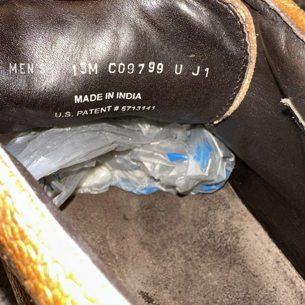 Cole Haan NikeAir Brown Leather Oxford Ankle Boots Men's Size 13M Pebbled READ
